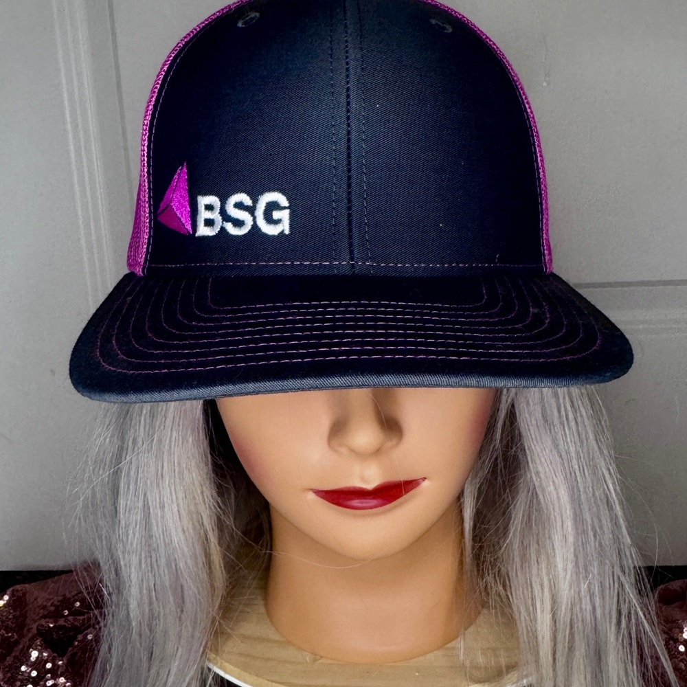 BSG Black and Pink Trucker Hat - Picture 2 of 6